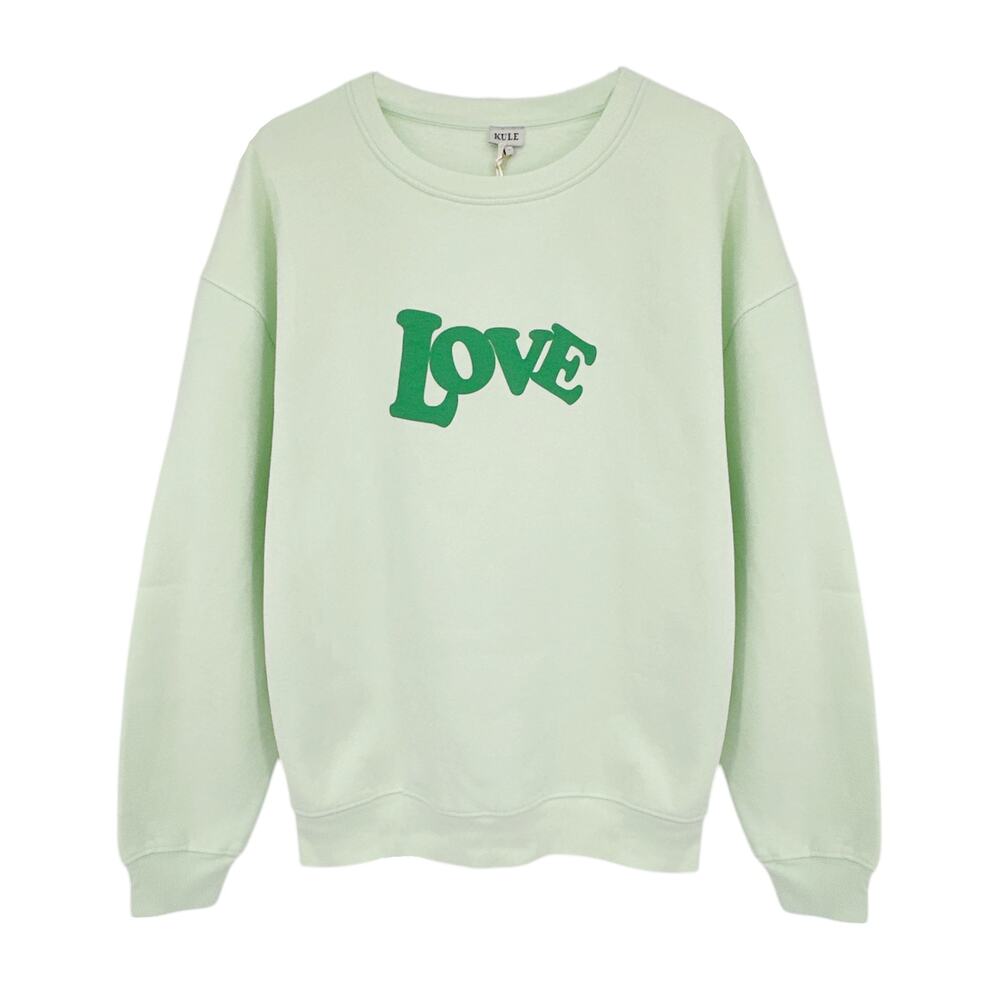 KULE The Oversized 70's LOVE Sweatshirt in Mint L